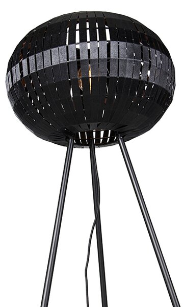 Moderna podna lampa tronožac crna - Zoë