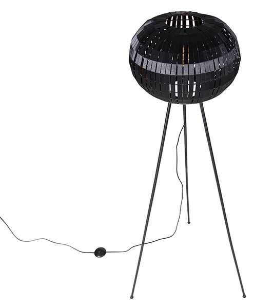 Moderna podna lampa tronožac crna - Zoë