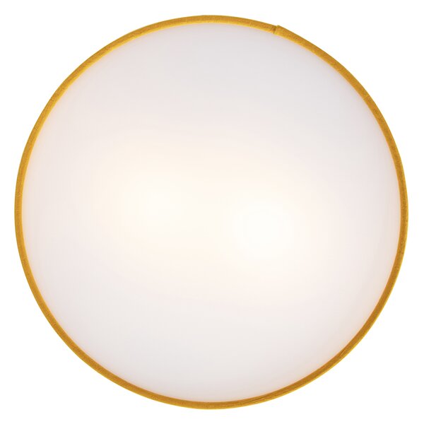 Moderna stropna svjetiljka oker 40 cm sa zlatnom unutrašnjosti - Drum