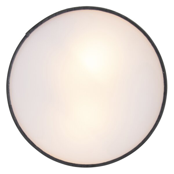 Moderna stropna svjetiljka siva 30 cm sa zlatnom unutrašnjosti - Drum