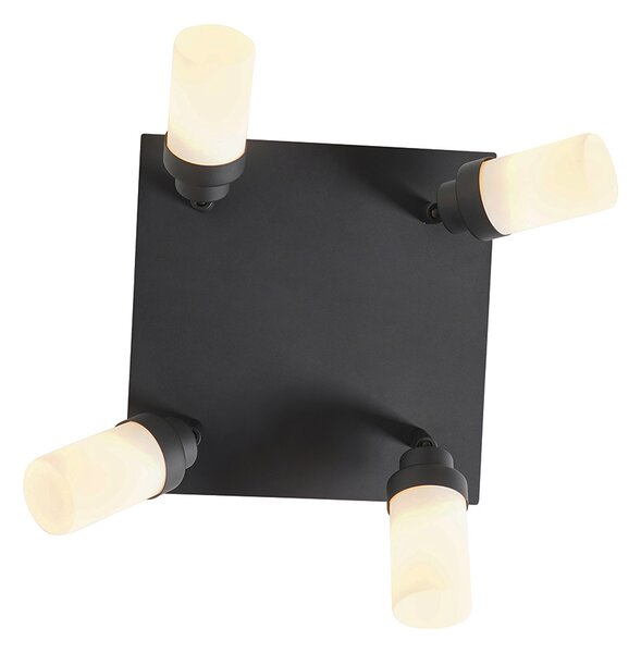 Moderno kupaonsko reflektorsko svjetlo crno 4-svjetla IP44 - Japie