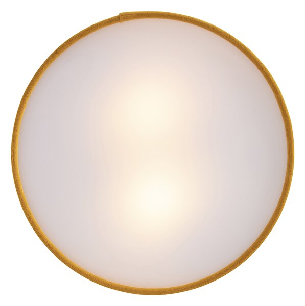 Moderna stropna svjetiljka žuta sa zlatnom unutrašnjošću 30 cm - Drum