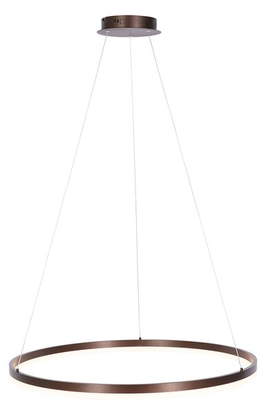 Tamno brončana viseća svjetiljka 80 cm s LED-om, 3-stupanjska regulacija svjetline - Anello
