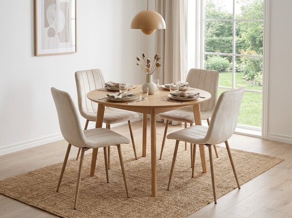 Bež stolac od baršuna LAVA CAMEL BEIGE