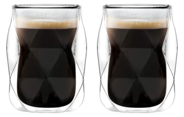 Šalice u setu 2 kom za espresso/s dvostrukom stijenkom 100 ml Geo – Vialli Design