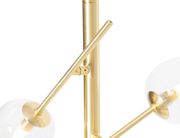 Klasična podna lampa zlatna sa staklom 5-svjetala - Elien