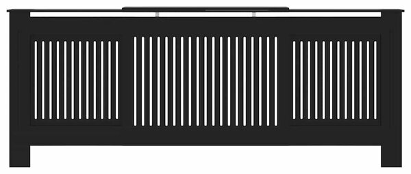 Maska za radijator - Pokrov za radijator konstruirano drvo crni 205 cm - Crna 205 x 20.5 x 81.5 cm 1