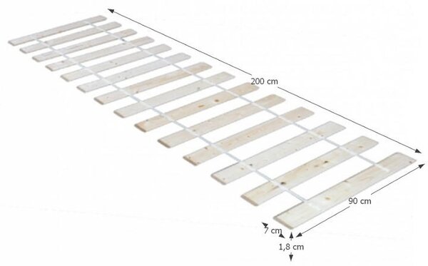 Podnica od letvica 200x90 cm Peltaka 14 letvica