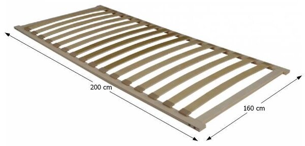 Podnica od lamela 200x160 cm Flexy 3 zone