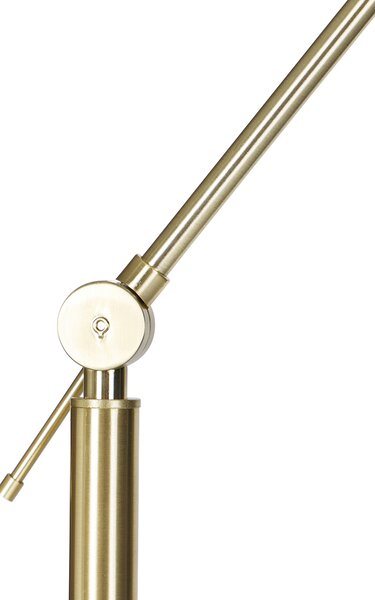 Podna lampa zlatna sa svijetlosmeđim sjenilom 50 cm podesivo - Editor