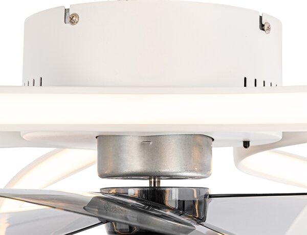 Stropni ventilator bijeli 55 cm uklj. LED s mogućnošću prigušivanja s daljinskim upravljačem - Mandy