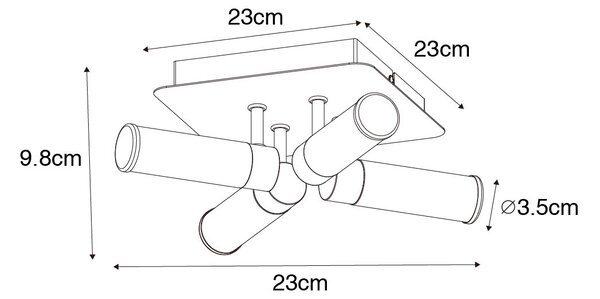 Moderna stropna svjetiljka za kupaonicu krom 4-svjetla IP44 - Bath