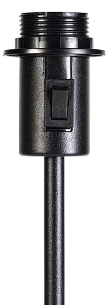 Podna lampa crna podesive visine s nijansom svijetlo sive boje 50 cm - Parte