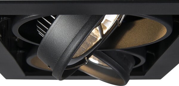 Set od 12 ugrađenih reflektora crni AR111 podesiv 2-svjetla - Oneon
