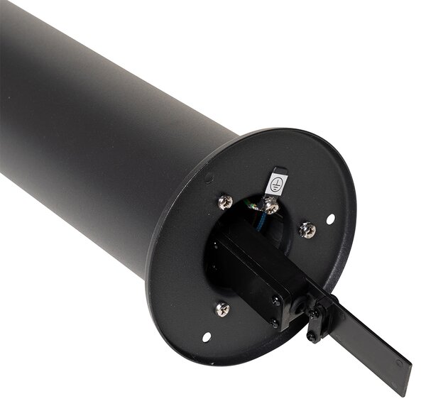 Vanjska podna lampa crna s dimnim sjenilom 50 cm - Odense