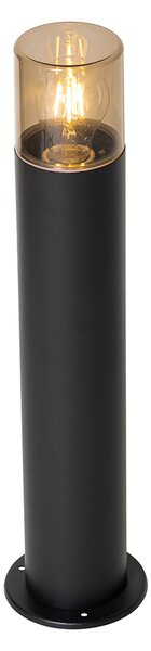Vanjska podna lampa crna s dimnim sjenilom 50 cm - Odense