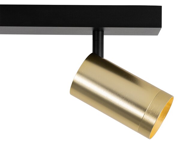 Stropni reflektor crni sa zlatom podesiv 2-svjetla - Jeana Luxe