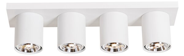 Moderna stropna svjetiljka s reflektorima bijela 4-svjetla - Tubo