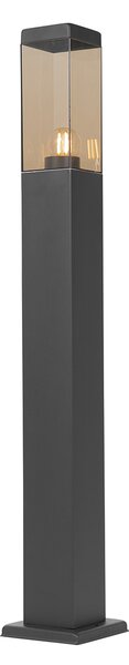 Moderna vanjska lampa na stupovima tamno siva s dimom 80 cm - Malios