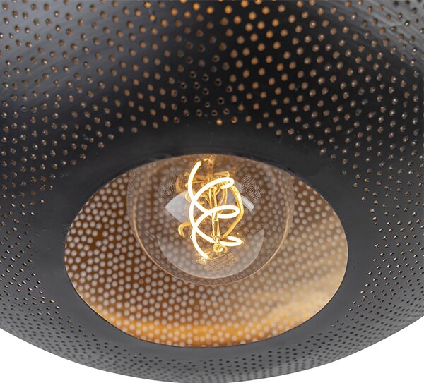 Pametna stropna svjetiljka crna i zlatna 40 cm uključujući Wifi G95 - Radiance