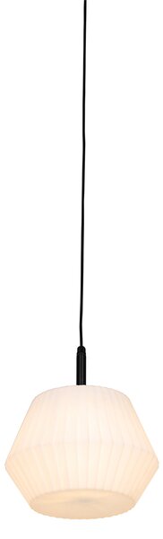Moderna vanjska viseća svjetiljka crna s bijelom sjenilom 33 cm IP44 - Robbert