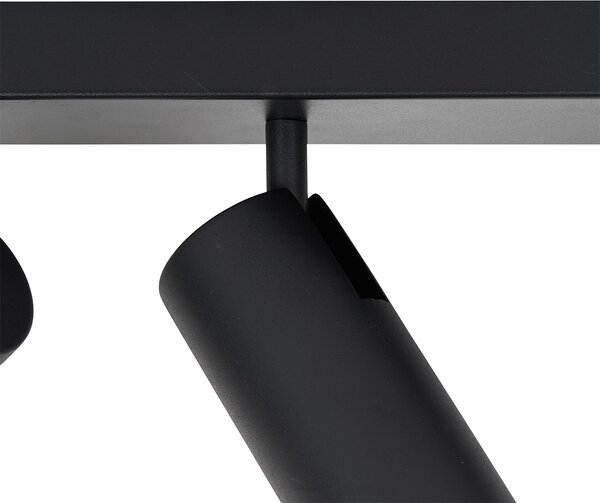 Pametna stropna svjetiljka crna s 2 svjetla, podesiva, uklj. 2 Wifi GU10 50mm - Renna