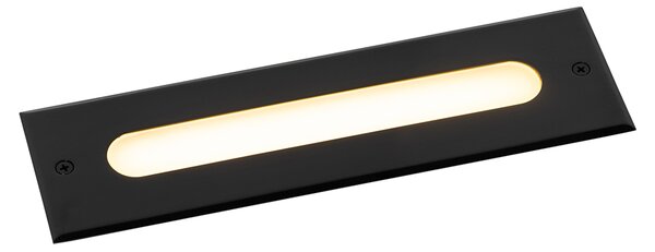Moderna podna svjetiljka crna 30 cm uključujući LED IP65 - Eline