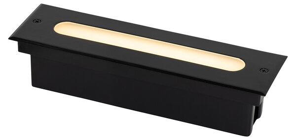 Moderna podna svjetiljka crna 30 cm uključujući LED IP65 - Eline