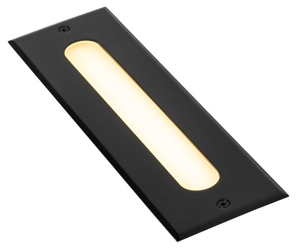 Moderna podna svjetiljka crna 30 cm uključujući LED IP65 - Eline