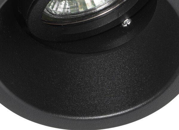 Pametni ugradbeni reflektor crni podesiv uključujući Wifi GU10 - Alloy