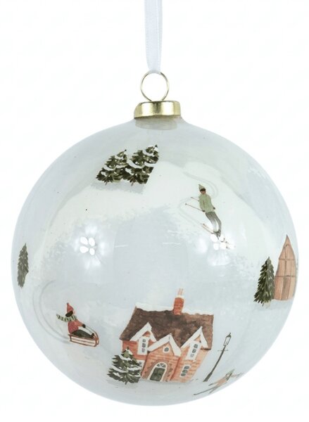 Božićni ukras WINTERLY 8 cm, bijela