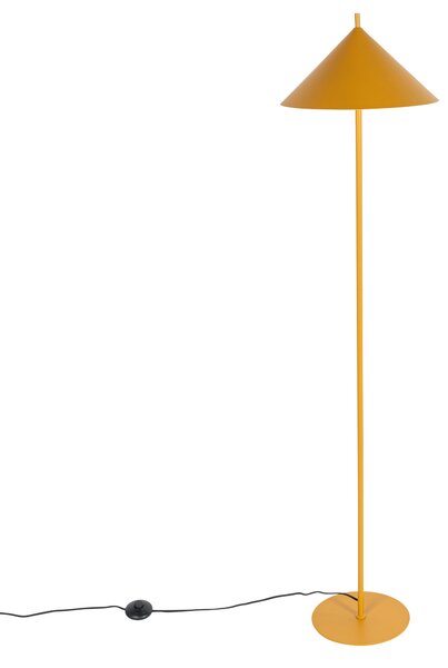 Dizajnerska podna lampa žuta - Triangolo