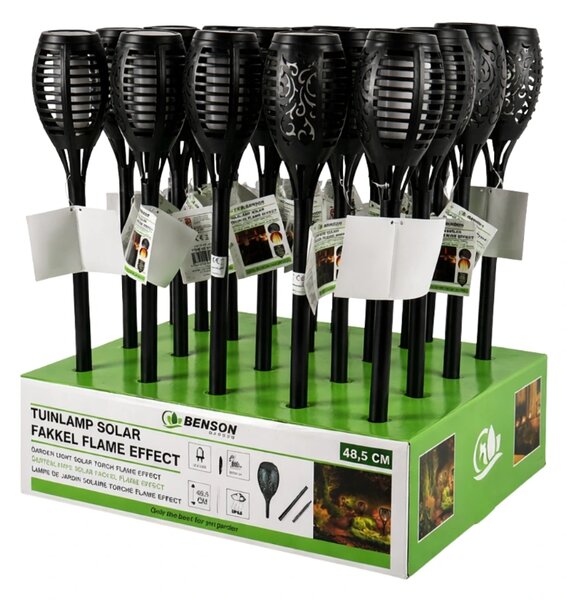 Solarna lampa FLARION s efektom plamena 48,5 cm