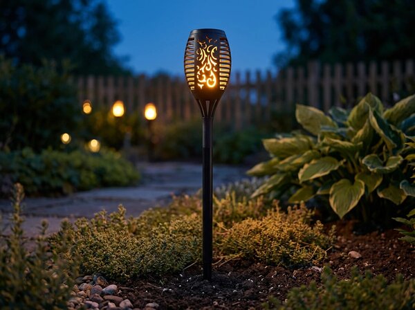 Solarna lampa FLARION s efektom plamena 48,5 cm