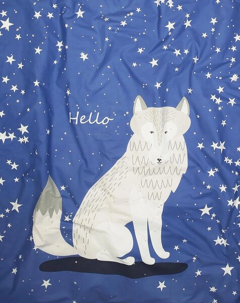 Svjetlucava pamučna posteljina za dječji krevet MAGIC STARS plava Dimenzije posteljine: 40 x 60 cm | 100 x 135 cm