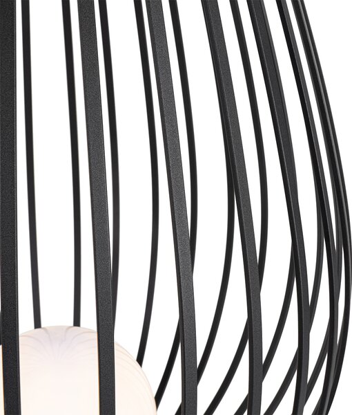 Set podnih svjetiljki crne s opalom 110 cm i 70 cm - Angela