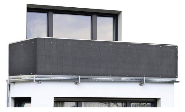 Crni plastičan balkonski zastor 500x85 cm – Maximex