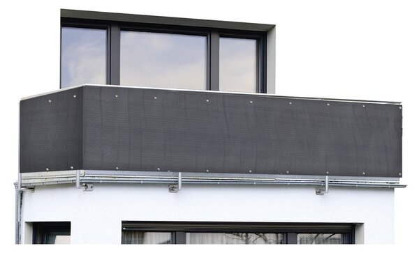 Crni plastičan balkonski zastor 500x85 cm – Maximex