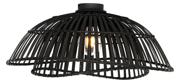 Orijentalna stropna svjetiljka crni bambus 62 cm - Pua
