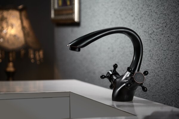 Rea miješalica za umivaonik Retro Old Black