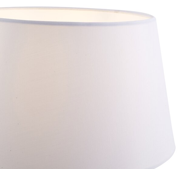 Podna lampa brončana s bijelom nijansom i podesivom lampom za čitanje - Ladas