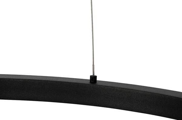 Zidna svjetiljka crna 60 cm uključujući LED s 3 stupnja prigušivanja - Girello