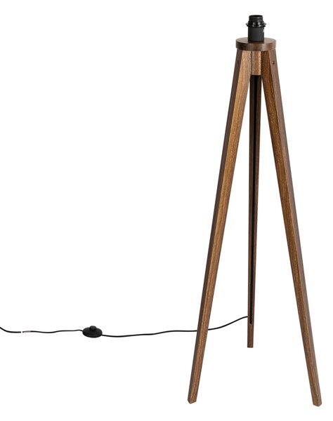 Rustikalna podna lampa trostativ od oraha - Tripod Classic