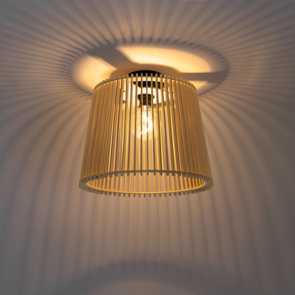 Rustikalna vanjska stropna svjetiljka drvo IP44 - Jayla
