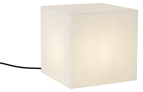 Set od 2 vanjske podne svjetiljke bijele 30 i 38 cm kvadratne IP44 - Nura
