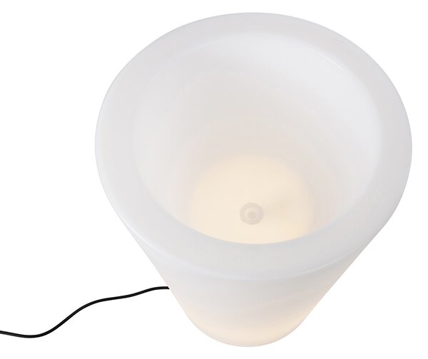 Pametna vanjska podna lampa s posudom za biljke bijela IP65 uključujući LED wifi A60 - Verano