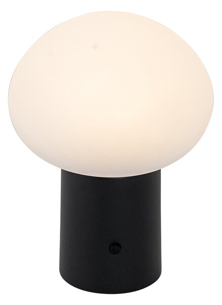 Set od 2 punjivih LED stolnih svjetiljki gljiva crna - Louise