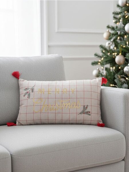 Sinsay - Božićna jastuk s natpisom „Merry Christmas”