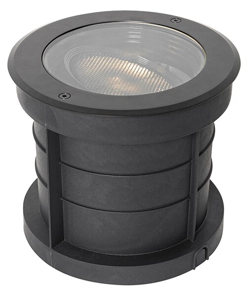 Set van 6 dimbare buiten grondspots zwart IP65 incl LED - Delux Honey