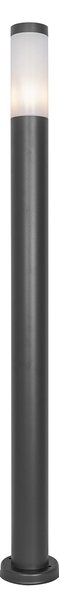 Moderna vanjska stupasta svjetiljka tamno siva s opalnim staklom 110 cm IP44 - Rox